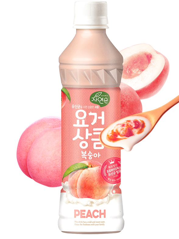Bebida Coreana de Yogur y Melocotón Momo Rosado | Estilo Calpis 340 ml. |  JaponShop