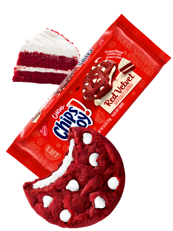 Chips Ahoy Red Velvet rellenas de Crema Mascarpone, Family Size 272 grs