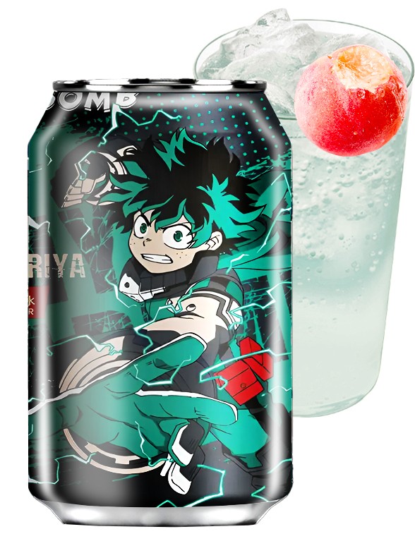 Refresco Clear Ocean Bomb Momo | Edición My Hero Academia | Izuku 330 ml.