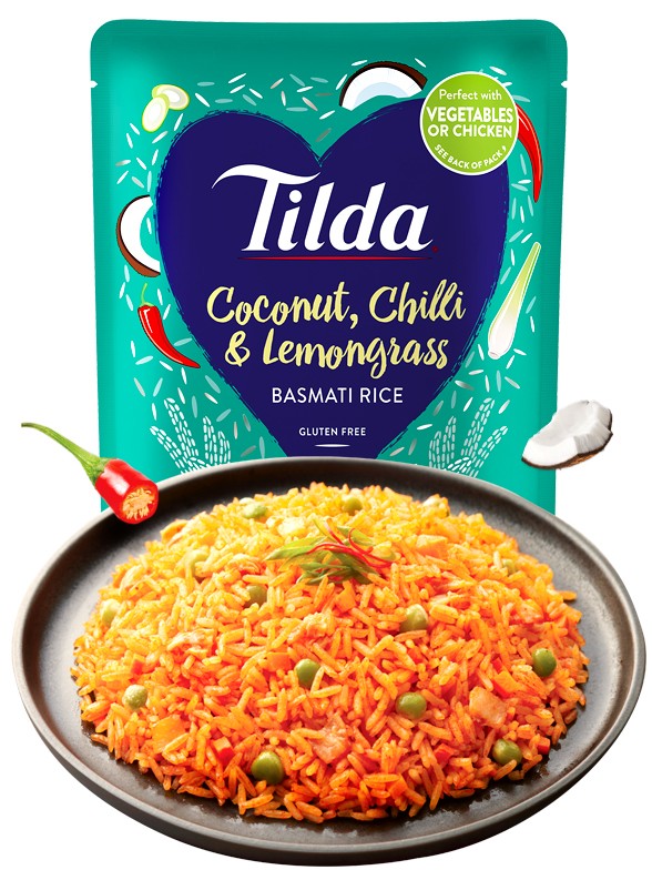 Arroz Basmati Preparado con Coco, Chili y Citronela 250 grs.