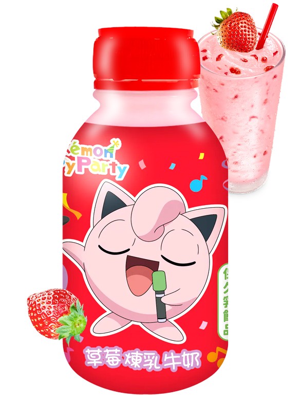 Bebida Láctea de Fresa | Pokemon Party | Jigglypuff 290 ml.