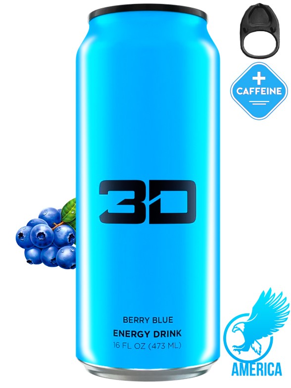 Bebida Energética 3D x Christian Guzman | Arándanos 473 ml.