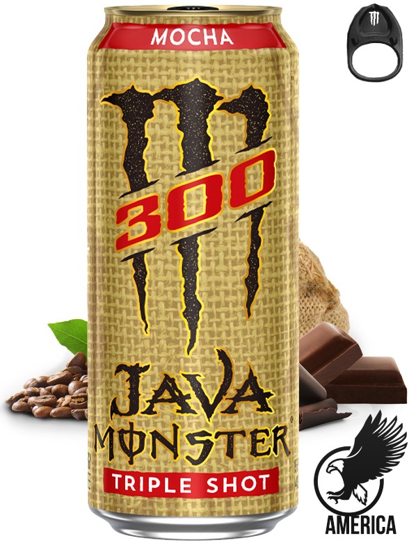 Bebida Energética Monster Café Java Moca Triple Shot | USA 443 ml.