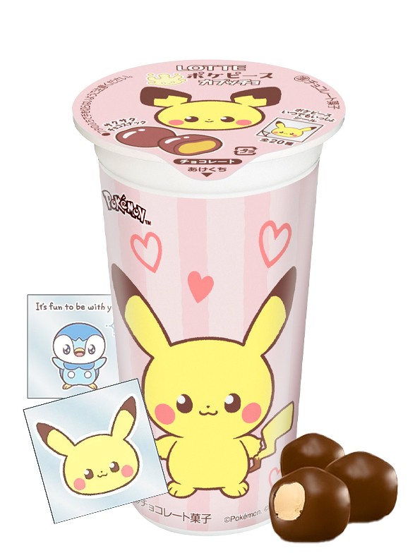 Pops de Chocolate Lotte Capuche Pokémon Peaceful | Incluye Pegatina 37 grs.