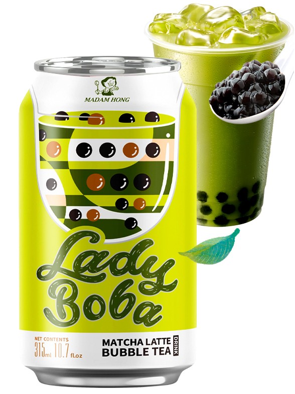 Bebida Bubble Tea de Matcha | Lady Boba 315 ml.