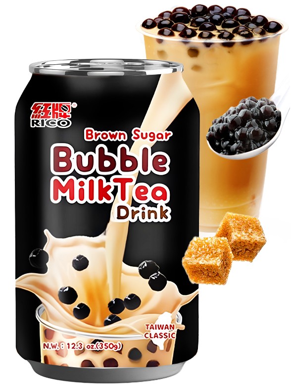 Bebida Bubble Milk Tea de Azúcar Moreno | 340 ml.