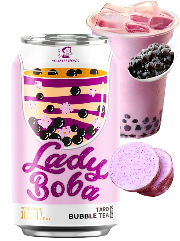 Bebida Bubble Tea de Taro | Lady Boba 315 ml.