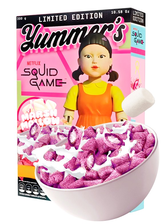 Almohadillas de Cereales de Crema de Marshmallow | El Juego del Calamar 300 grs.