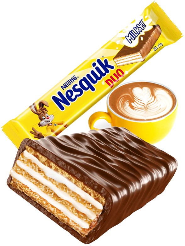 Chocolatina de Barquillo Nequik DUO con Leche | Nestle 26 grs.