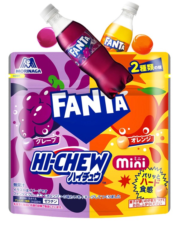 Caramelos Blandos de Fanta Japan Uva y Naranja | Mini Hi Chew 50 grs.