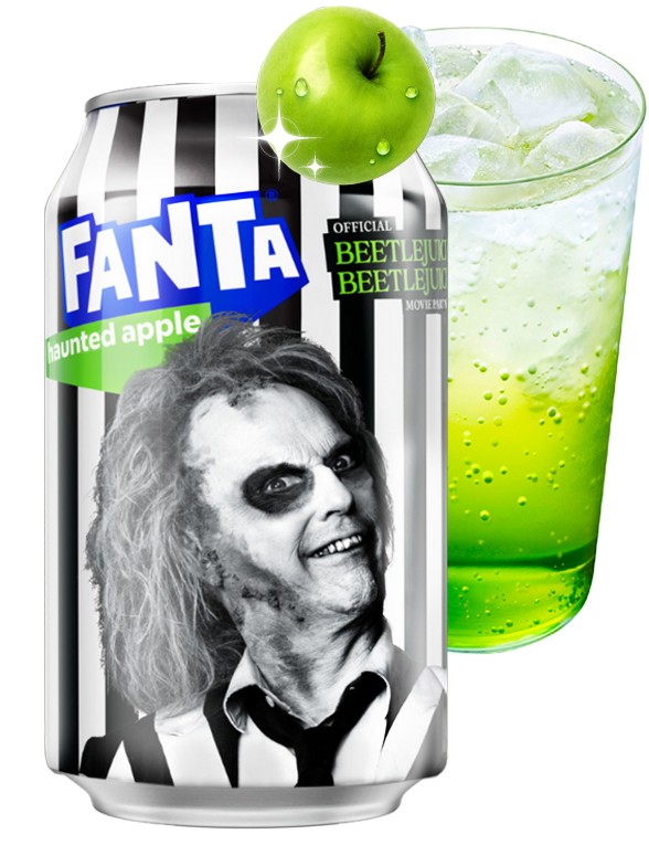 Fanta Afterlife Beetlejuice de Manzana Embrujada | 355 ml.