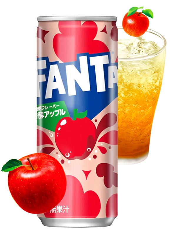 Fanta Japonesa de Manzana Jugosa 250 ml.