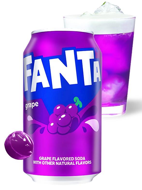 Fanta de Uva USA 355 ml.