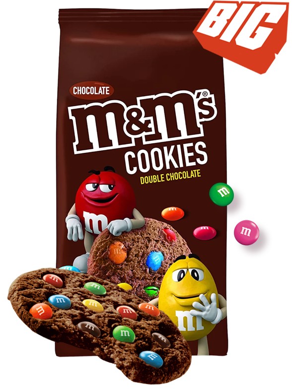 Cookies Chocolateadas Toppings de Chocolate y M&M's 180 grs