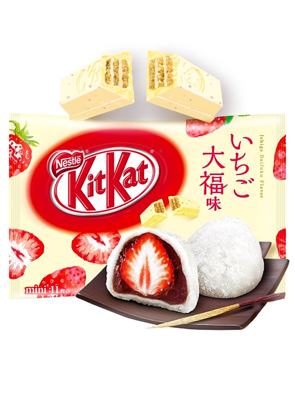 Nestle Japanese Kit Kat Strawberry Ichigo Daifuku Mochi Flavor