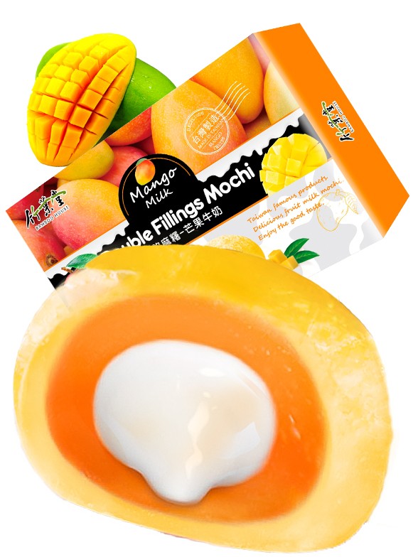 Mochis de Fresa | Doble Relleno Mango y Leche | Farm House 180 grs.