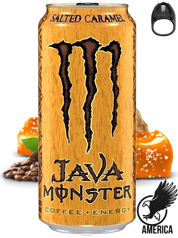 Bebida Energética Monster Java Salted Caramel | USA 443 ml.