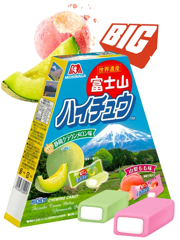 Caramelos Blandos de Melón y Melocotón Momo Hi Chew | Souvenir Monte Fuji 86 grs.