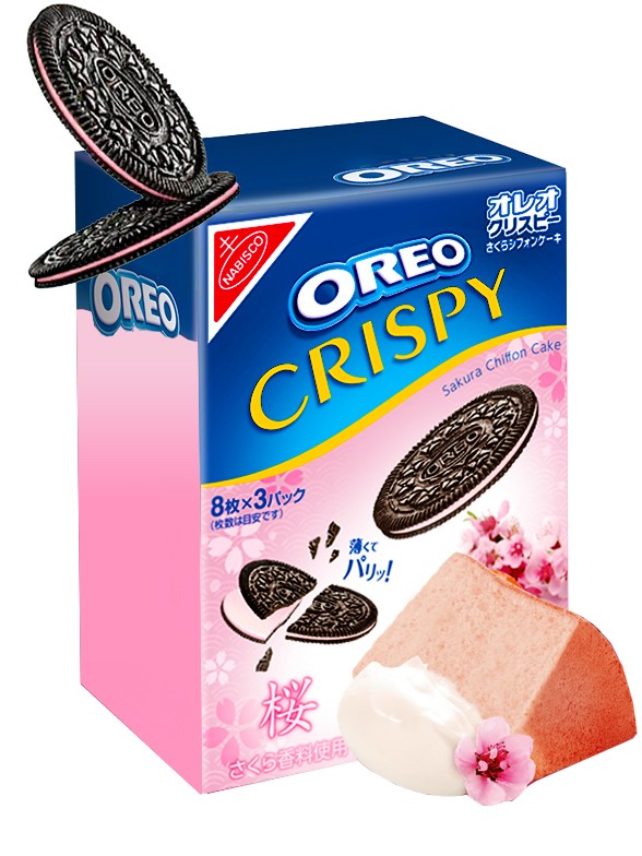 Oreo Finas Crispy De Sakura Chiffon Cake Receta Japonesa 154 Grs