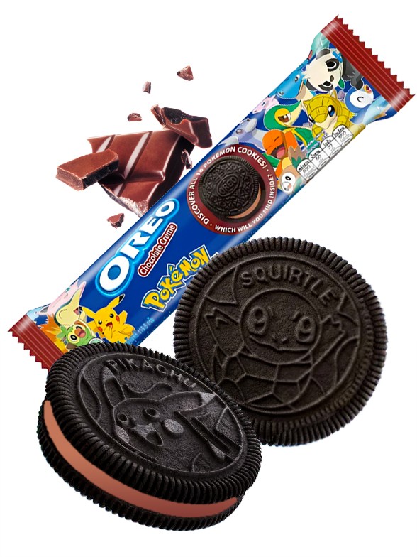 Oreo de Crema de Chocolate  | Edición Pokémon | 16 Diseño Aleatorios  119 grs.