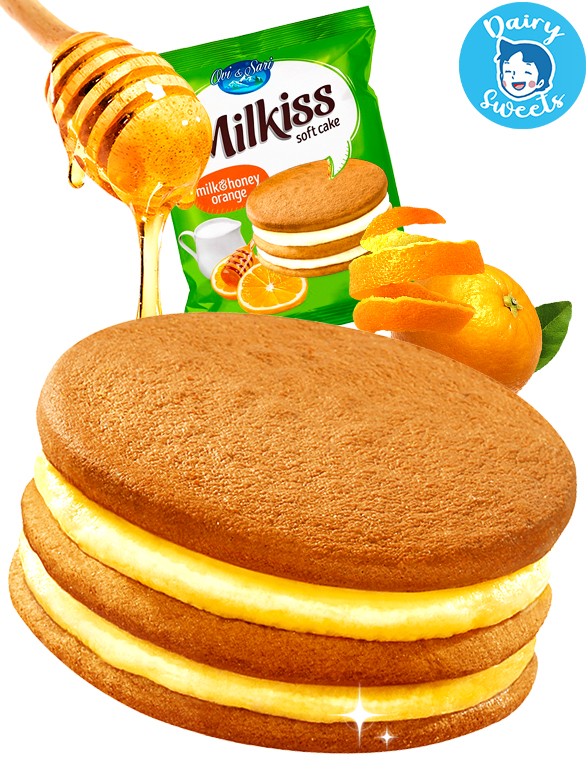 Pastelito Milkiss de Leche con Miel y Naranja | Dairy Sweets 42 grs.