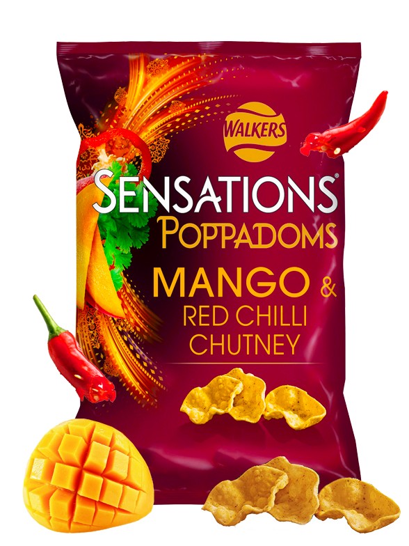 Poppadoms Walkers Lays Sensations Mango & Red Chilli 82 grs. | OFERTA ...