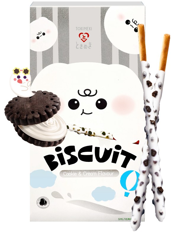 Sticks Toky de Galleta de Cookies & Cream | Tokimeki 40 grs.