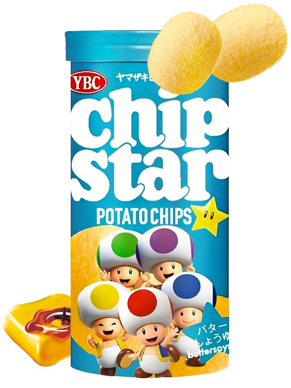 Patatas Chips Star Mantequilla y Soja | Edición Super Mario | Toad 45 grs.