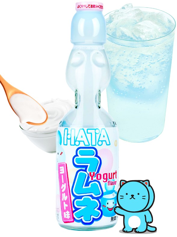 Soda Ramune Sabor Yogur | Matsuri Kawaii Hata 200 ml.