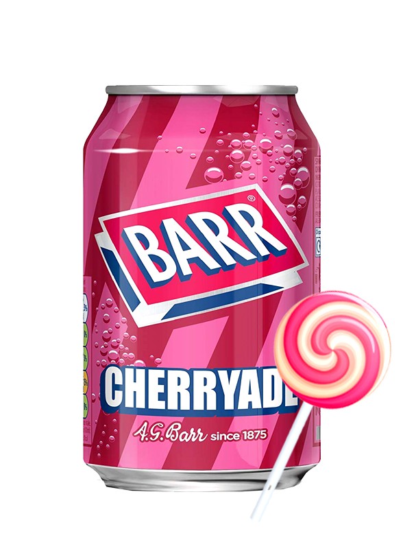Soda Barr Cherryade | Sabor Piruleta 330 ml.