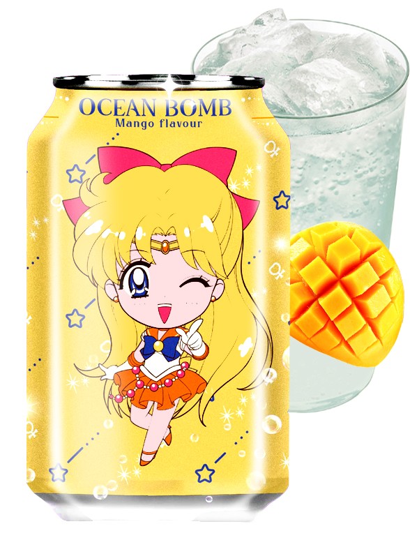 Refresco Clear Ocean Bomb Mango | Edición Sailor Moon | Venus 330 ml.