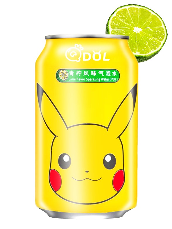 Agua Soda Sabor Lima | Edición Pokemon Pikachu 330 ml.