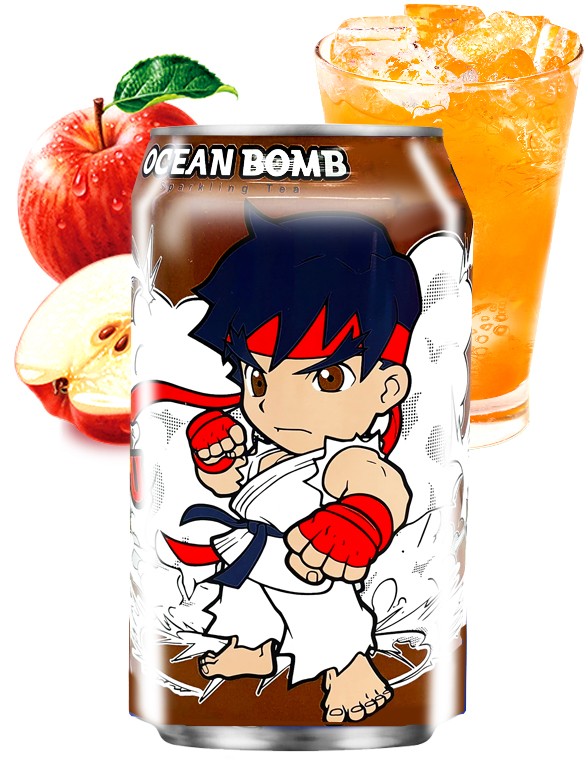Té Rojo Sabor Manzana | Edición Street Fighter | Ryu 330 ml.