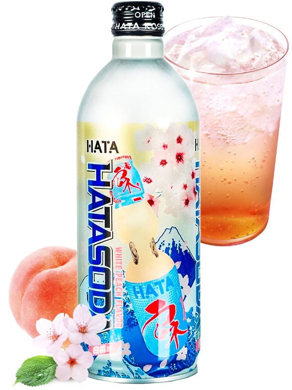 Soda Ramune de Melocotón Momo Hatasoda | Hata 500 grs