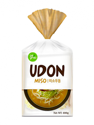3 Raciones de Fideos Udon Coreanos con Miso y Tofu