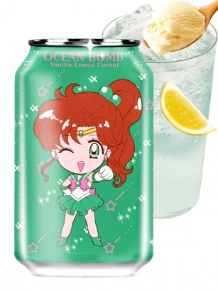 Refresco Clear Ocean Bomb Limon Vainilla | Edición Sailor Moon Crystal | Júpiter 330 ml.