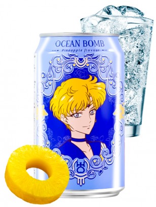 Agua Soda Sabor Piña | Ocean Bomb Edición Sailor Moon | Uranus 330 ml.