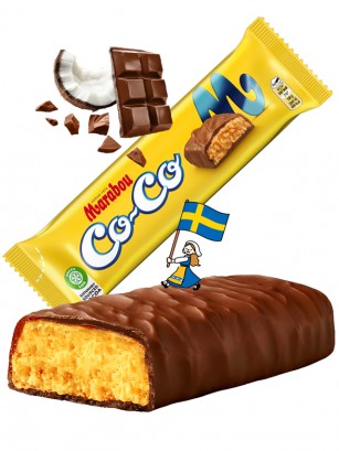 Chocolatina de Chocolate Sueco y Coco Crunchy | Marabou 60 grs.