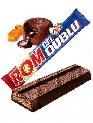 Chocolatina de Caramelo y Crema de Ron 50 grs.