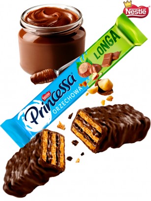 Barrita de Barquillo Princessa Chocolate Nocciola Nestle 45 grs.