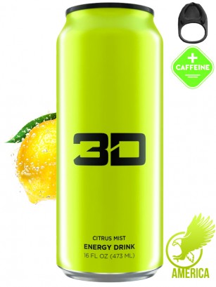 Bebida Energética 3D x Christian Guzman | Citrus Mist 473 ml.