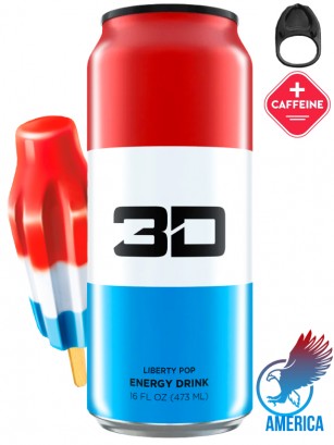 Bebida Energética 3D x Christian Guzman | Liberty Pop 473 ml.