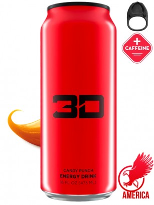 Bebida Energética 3D x Christian Guzman | Ponche Caramelo 473 ml.