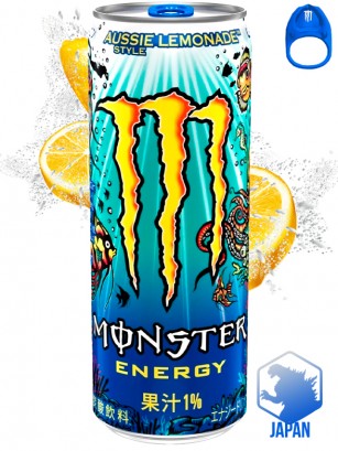 Bebida Energética Monster Aussie Lemonade | Edición Japón | Anilla Azul | 355 ml.