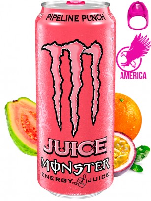 Bebida Energética Monster Pipeline Punch | Anilla Rosa | Edición U.S.A. | 473 ml