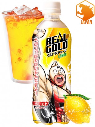 Bebida Energética Real Gold Lemon | Kinnikuman | 8 Diseños Aleatorios | 490 ml.