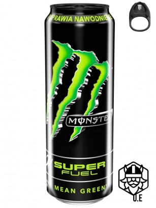 Bebida Energética Monster Super Fuel Mean Green | Anilla Negra 568 ml.