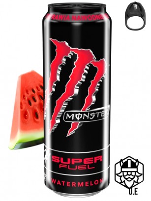 Bebida Energética Monster Super Fuel Sandía | Anilla Negra 568 ml.