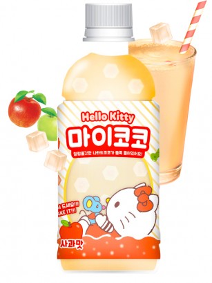 Bebida Coreana Hello Kitty Jelly de Manzana | Sanrio 340 ml.
