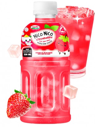 Bebida Nico Nico Mogu Fresa Toppings Jelly | + 30 Zumo | 320 ml.